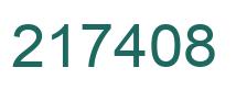 Number 217408 green image