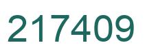 Number 217409 green image