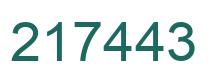 Number 217443 green image