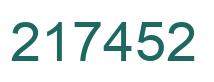 Number 217452 green image