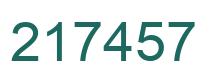 Number 217457 green image