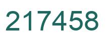 Number 217458 green image