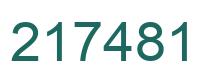 Number 217481 green image