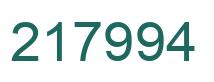 Number 217994 green image