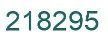 Number 218295 green image