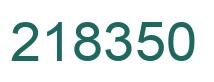 Number 218350 green image