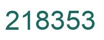 Number 218353 green image