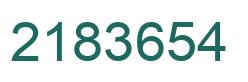 Number 2183654 green image