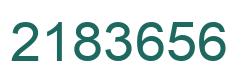 Number 2183656 green image
