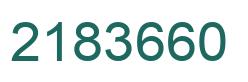 Number 2183660 green image