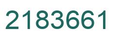 Number 2183661 green image