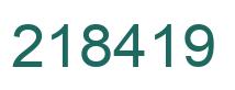 Número 218419 imagen verde