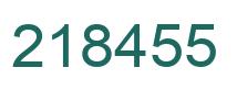 Number 218455 green image