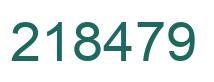 Number 218479 green image