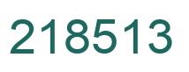 Number 218513 green image
