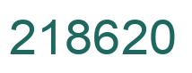Number 218620 green image