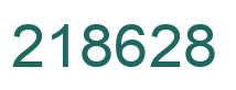 Number 218628 green image