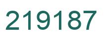 Number 219187 green image