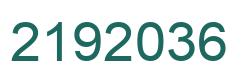 Number 2192036 green image