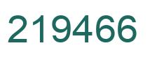 Number 219466 green image