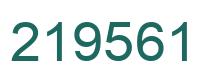 Number 219561 green image