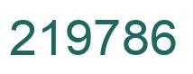 Number 219786 green image