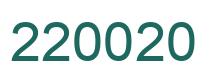 Number 220020 green image