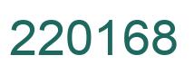 Number 220168 green image