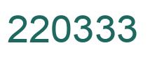 Number 220333 green image