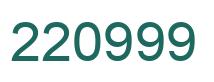 Number 220999 green image