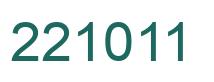 Number 221011 green image