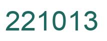 Number 221013 green image