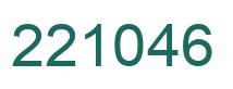 Number 221046 green image