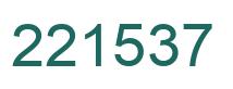 Number 221537 green image