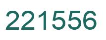 Number 221556 green image