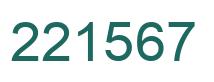 Number 221567 green image