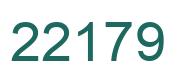 Number 22179 green image