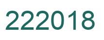 Número 222018 imagen verde
