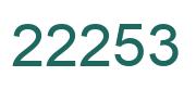 Number 22253 green image