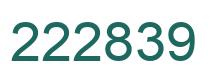 Number 222839 green image