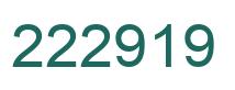 Number 222919 green image