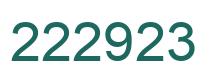 Number 222923 green image