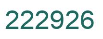 Number 222926 green image