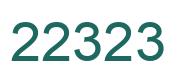 Number 22323 green image