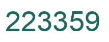 Number 223359 green image