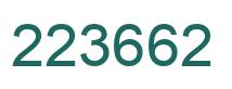 Number 223662 green image