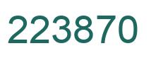 Number 223870 green image
