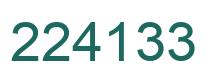Number 224133 green image