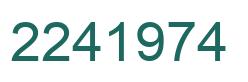 Number 2241974 green image