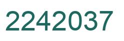 Número 2242037 imagen verde